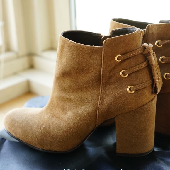 🆕 Rachel Zoe Ankle Boots Heels Brown Suede US 5 M - Picture 2 of 8